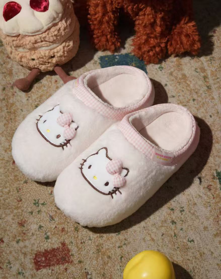 Hello Kitty Fuzzy Slippers House Shoes