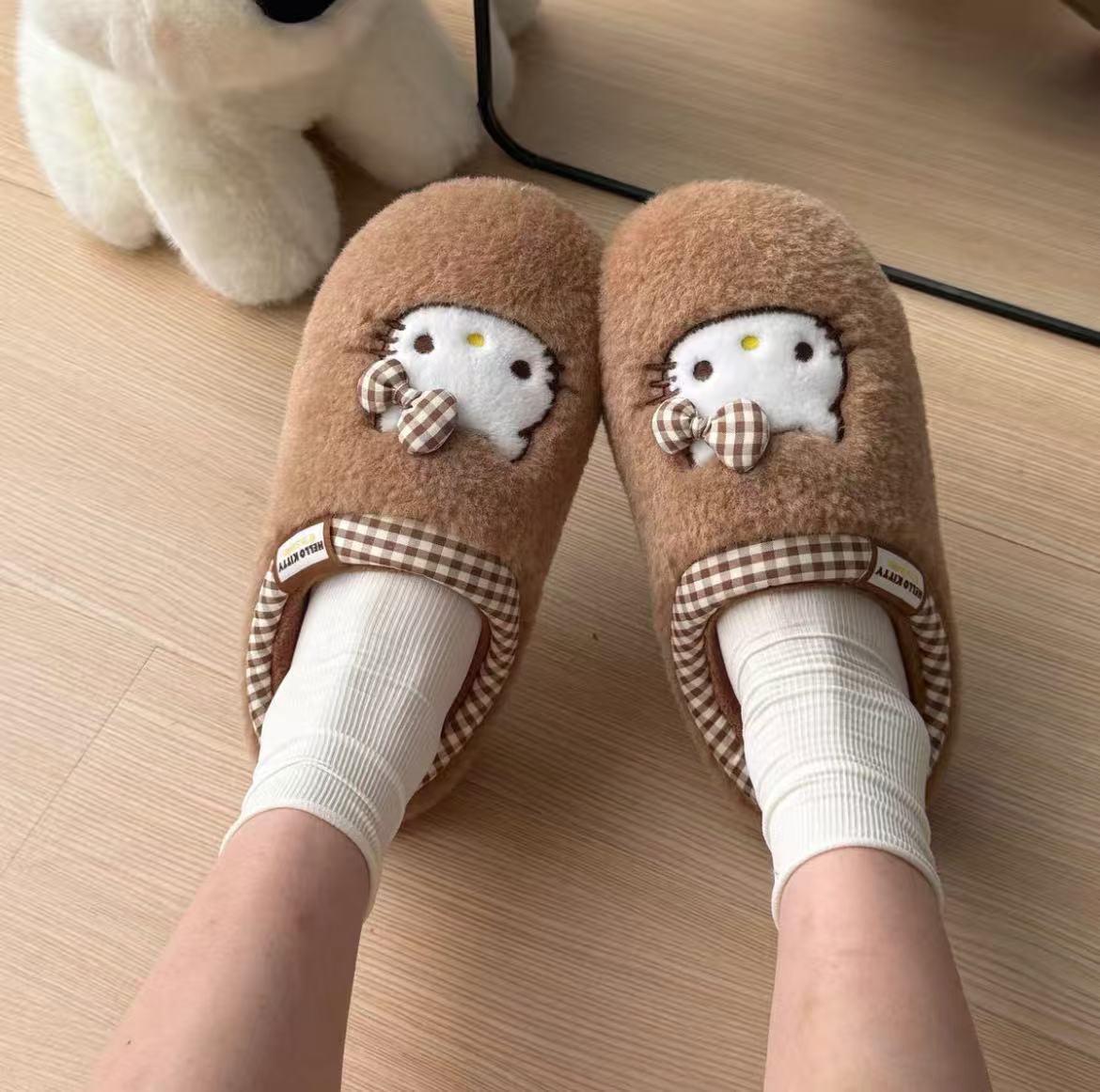 Hello Kitty Fuzzy Slippers House Shoes