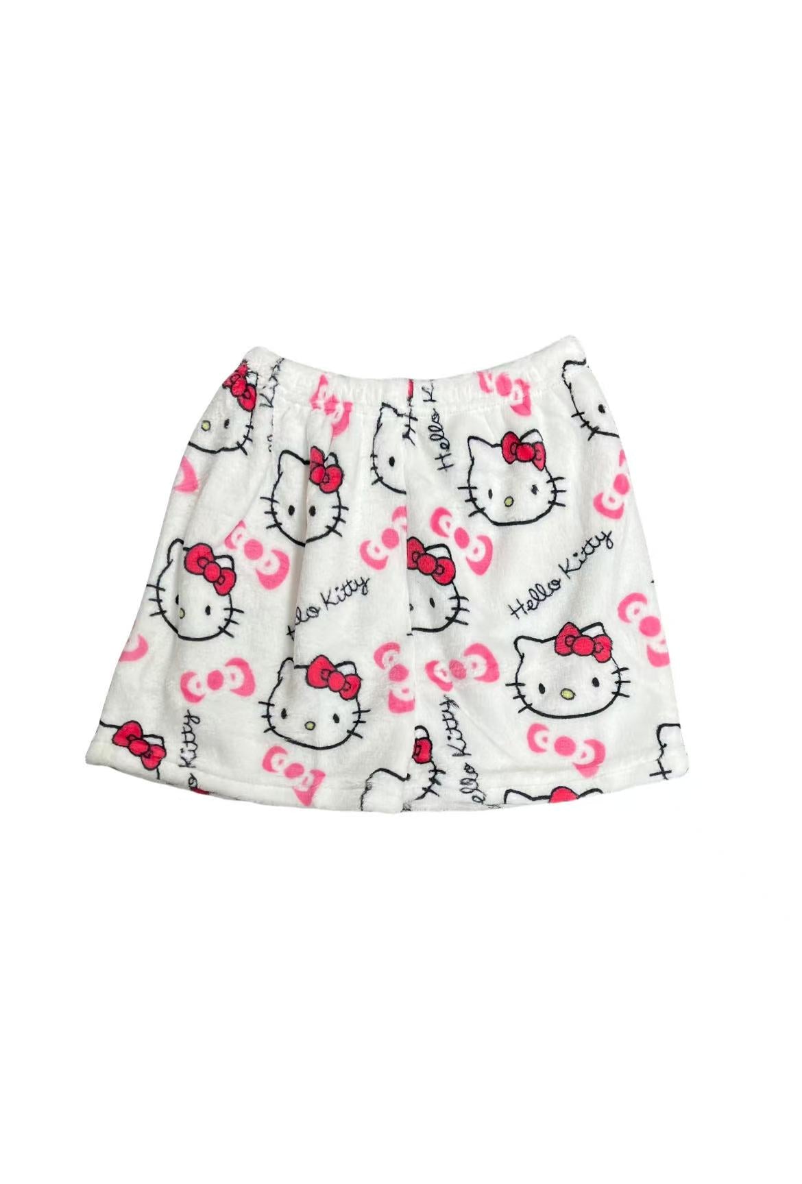 Hello Kitty Women Pajama Shorts Stretch Strip Sleepwear Pj Bottoms Sleep Shorts