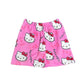 Hello Kitty Women Pajama Shorts Stretch Strip Sleepwear Pj Bottoms Sleep Shorts