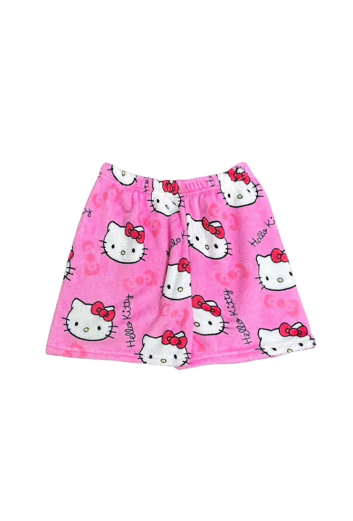 Hello Kitty Women Pajama Shorts Stretch Strip Sleepwear Pj Bottoms Sleep Shorts
