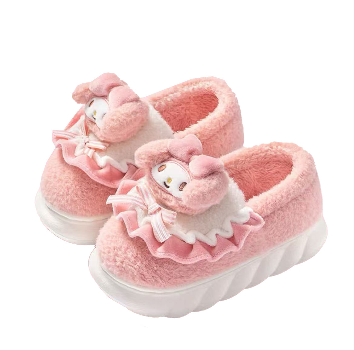 Sanrio Fluffy Plush Slippers House Slippers Winter Slippers for Women