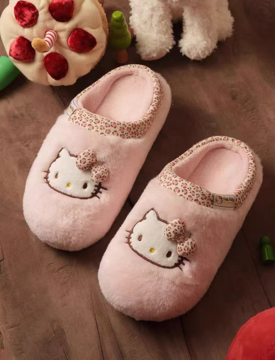 Hello Kitty Fuzzy Slippers House Shoes