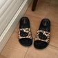 Hellokitty Leopard Print Shower Sandals Bathroom Slippers Non-Slip Indoor Home House Beach Shoes