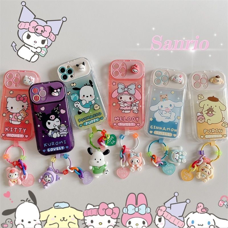 Sanrio Phone Case with Mirror Dangle Charm