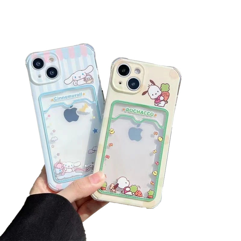 Cinnamoroll / Pochacco Kpop Photocard Polaroid iPhone Case Joykawaii Cinnamoroll / Pochacco Kpop Photocard Polaroid iPhone Case Joykawaii