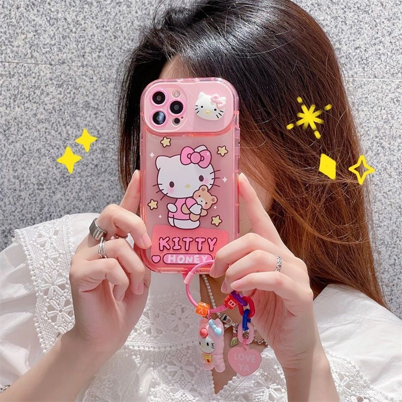 Sanrio Phone Case with Mirror Dangle Charm Joykawaii