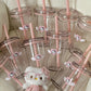 Hello Kitty Straw Cup Water Bottle 450ml