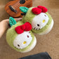 Hello Kitty Apple Home Slippers Fluffy Shoes Indoor Slippers