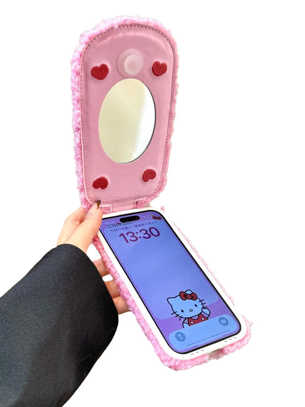 Hello Kitty Flip Plush with Phone Case Joykawaii Hello Kitty Flip Plush with Phone Case Joykawaii