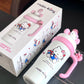 Sanrio Tumbler with Handle Stainless Steel Insulated Cup with Lid & Straw Water Bottle Cupholder