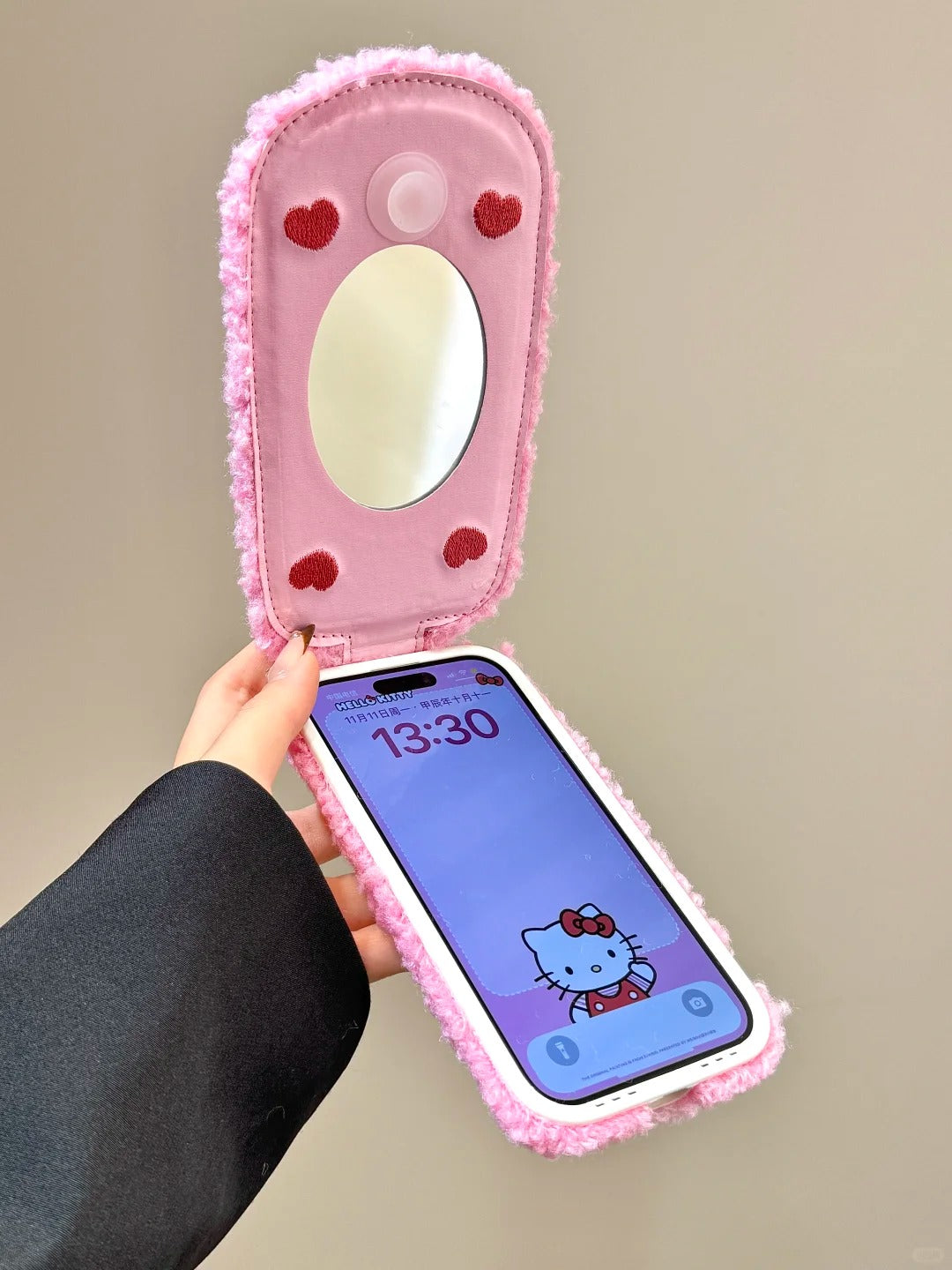 Hello Kitty Flip Plush with Phone Case