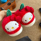 Hello Kitty Apple Home Slippers Fluffy Shoes Indoor Slippers