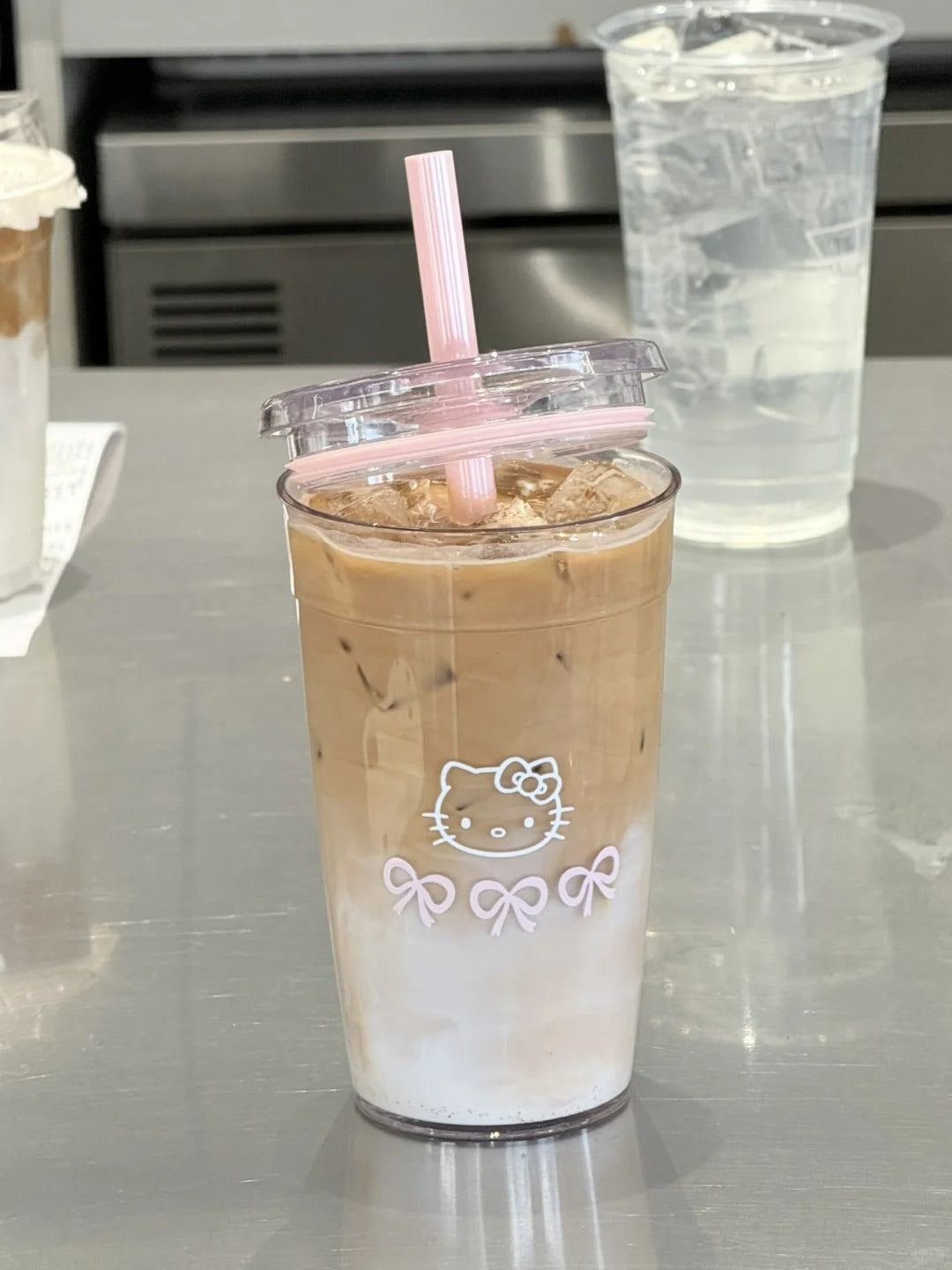 Hello Kitty Straw Cup Water Bottle 450ml