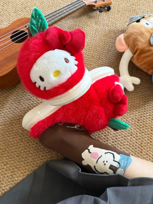Hello Kitty Apple Home Slippers Fluffy Shoes Indoor Slippers