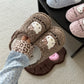 Hello Kitty Leopard Fluffy Slipper Home Slippers Indoor Slippers