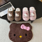 Hello Kitty Leopard Fluffy Slipper Home Slippers Indoor Slippers