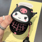 Kuromi Flip Phone Shape Silicone AirPods Case